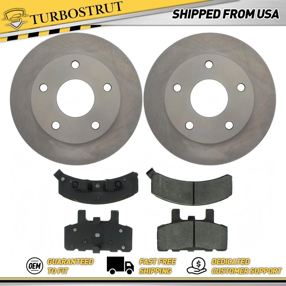 Kit de pastillas de freno rotores de freno delanteros originales para Dodge Ram 1500 1994-1999 3,9 L Foto 1 de 1