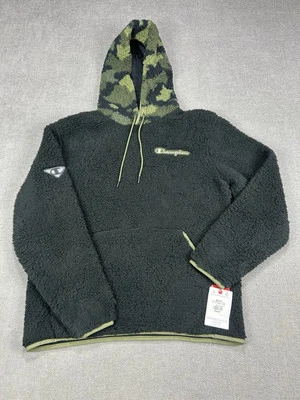 Champion Sherpa Camo Hoodie Womens Medium Cozy High Pile Camouflage New - Image 1 of 4