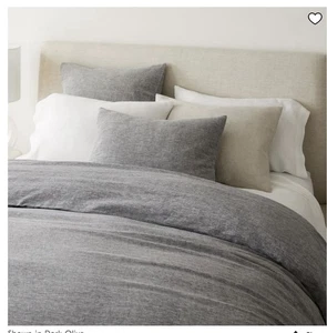 West Elm California King/King Slate Melange European Flax Linen Duvet Cover Luxe - Bild 1 von 5