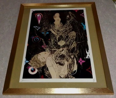 DEATH NYC ltd ed signed FRAMED street art print 45x32cm Takato Yamamoto Murakami - Image 1 of 2