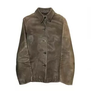 A.P.C. Leather Shirt Jacket Men'S Size S - Picture 1 of 7