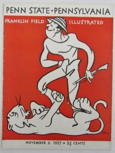 Vintage 1937 Penn State Nittany Lions vs. Penn College Football Program 137048 - Picture 1 of 4