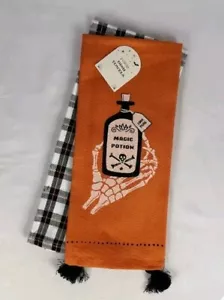 Plato de cocina de Halloween toallas de mano “poción mágica” toallas de té paquete de 2 paños de cocina - Imagen 1 de 5
