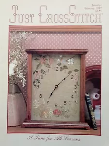 Just Cross Stitch Magazin Januar Februar 1987 Butterform Probenehmer Familie Rebe - Bild 1 von 12