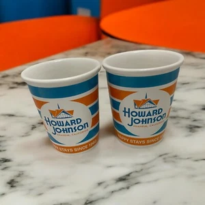 Howard Johnson Anaheim Disneyland 2 Coffee Cups Mugs Ceramic Rare #146 - Picture 1 of 5