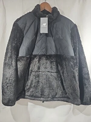 New Balance Faux Fur Quarter Zip Jacket - Image 1 of 4