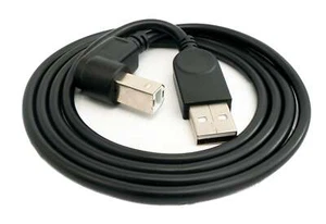 USB 2.0 Cable 100 CM Type B Plug to A Plug Angle Adaptor IN - Zdjęcie 1 z 4