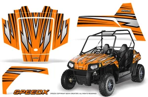 Polaris RZR 170 Youth UTV Graphics Kit CreatorX Decals SpeedX BLACK-ORANGE - Picture 1 of 1