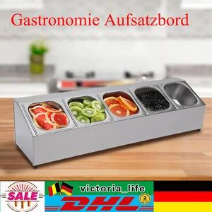 Gastronomie Aufsatzbord Mit Gastronorm Behälter Gestell Mit Deckel Edelstahl - Bild 1 von 22