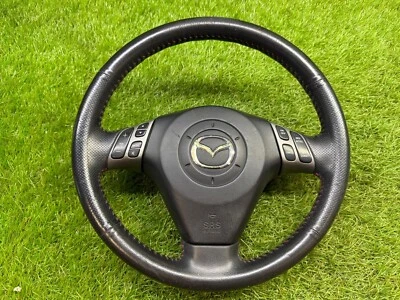 Mazda Speed3 2007-2009 cuero negro conjunto volante fabricante de equipos originales BP4M-32-982 Foto 1 de 4