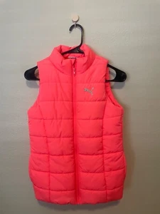 Puma Girl's Hot Pink Puffer Vest (For Kids Size M 10-12 years) - Picture 1 of 4