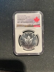 2024 $20 Canada Maple Leaf Ultra High Relief Pulsating Forest NGC Reverse PF69 - Picture 1 of 2
