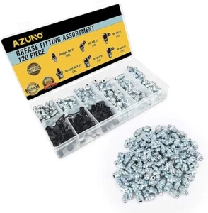 Accesorios de Grasa Hidráulica AZUNO, Juego de 120 Surtidos Métricos y 60 Tapas, Perf - Imagen 1 de 2