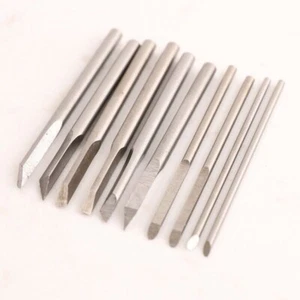 10PCS Wood Carving Chisel Tools Blade Micro Head Handmade Olive DIY Hand Set - Picture 1 of 9