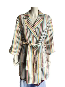 🌟MARINA RINALDI  Jacket in LINEN    Plus (MR 25) US 16W_ De46_ It54_ Fr50_ Uk20 - Picture 1 of 22