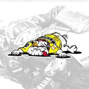 Valentino Rossi Sticker BullDog Vinyl decal #5 motogp dog adesivi autocollant - Picture 1 of 1