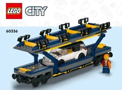 Car Carriage LEGO City Freight Train 60336 Double-deck auto carrier Ramp Buffer - Image 1 of 4