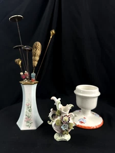 table decorations small vase ,glass flowers , urn - Picture 1 of 11