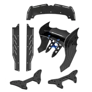 Carbon Fiber Tail Wing Side Skirt Front Splitter Kit For ARRMA 1/7 LIMITLESS V2 - Picture 1 of 35