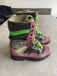 Meindl Gore-Tex Super Fun Walking Boots UK 4 Pink Green Vibram - Picture 1 of 6