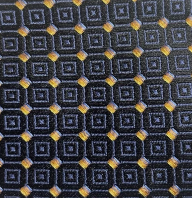 Bow Tie Men Silk Black Gold Geometric SELF TIE Bowtie - Image 1 of 4