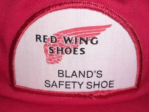 Vintage 80s Red Wing Shoes Patch Mesh Snapback Trucker Hat Cap Made in USA Boot - Picture 1 of 9