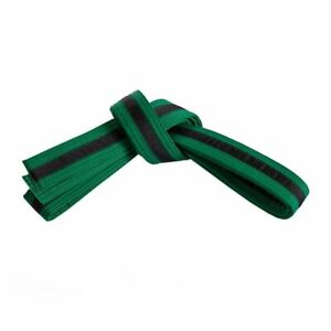 Kids Martial Arts/Karate Green Belt With Black Stripe For GI/Uniform