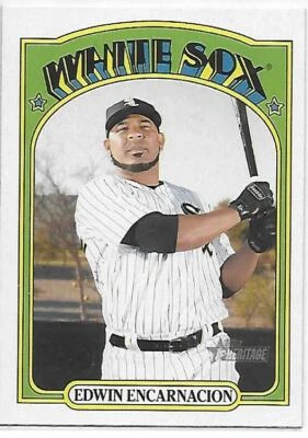 2021 Heritage Baseball SP Edwin Encarnacion White Sox - Image 1 of 2