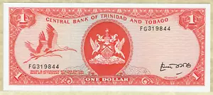 CENTRAL BANK OF TRINIDAD AND TOBAGO ND(1977) $1 SIGN. 4 (PICK#30b) CH CU - Picture 1 of 3