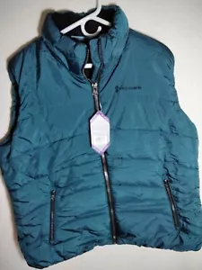 Free Country Womens Puffer Vest Size XXL Blue Zipper Closure & Pockets New - Picture 1 of 4