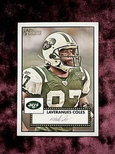 Camiseta deportiva Laveranues Coles '52 Topps Heritage como nueva facsímil auto jets FSU Wilson 🙂 - Imagen 1 de 4