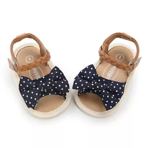 Elegant Polka Dot Baby/Toddler Princess Shoes Anti-slip Sandals - 0-18mons. and - Picture 1 of 63