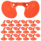 100 Pcs Rot Plastik Hühnergläser Anti-Picking-Brille Anti-Pecking-Fasan-Brille