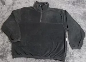 Colorado Timberline Men's 3XL Black Polyester 1/4 Zip Pullover Fleece Jacket VTG - Picture 1 of 13