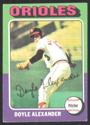 1975 Topps Doyle Alexander Baltimore Orioles #491 - Image 1 of 2