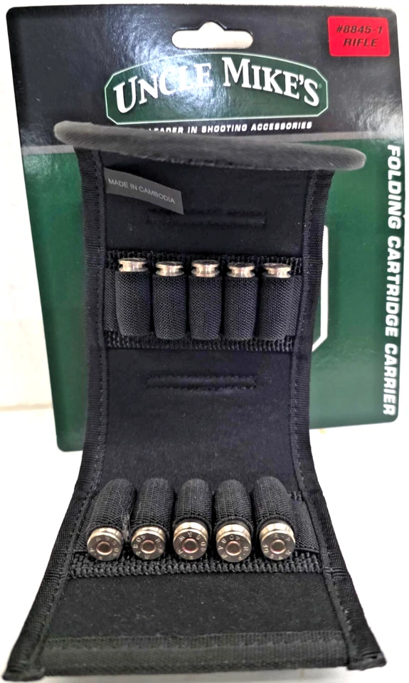 Uncle Mike's 88451 10cartridge Folding Carrier for Rifles Black