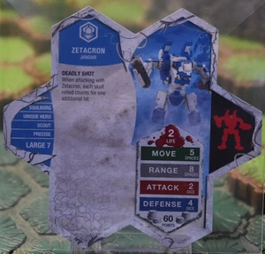 Heroscape : Zetacron (Aquilla's Alliance) 1 Original Battle Card Only VG - Picture 1 of 2