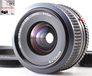 Minolta MD W.Rokkor 28mm f2.8 Wide Angle Lens Tested JAPAN [Near MINT w/ Hood] - Picture 1 of 15