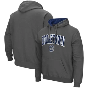 Men's Colosseum Charcoal Georgetown Hoyas Arch and Logo Pullover Hoodie - Picture 1 of 3