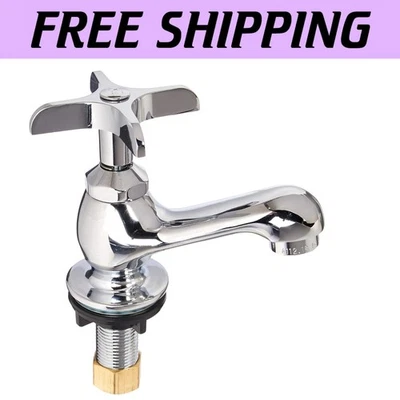 Classic Chrome Single Handle Basin Faucet with Brass Construction for Kitchens - Image 1 of 2