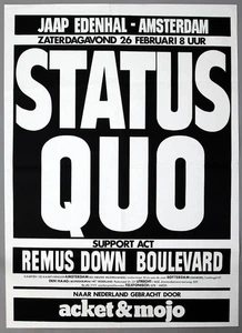 STATUS QUO – mega rare original Amsterdam 1977 concert poster **HUGE** - Picture 1 of 3