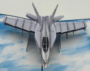 Super Hornet Jet 3D Pop Up Karte USA Fully Loaded Air Force Military - Bild 1 von 3