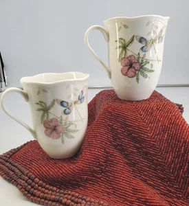Lenox Butterfly Meadow Collection Dragonfly 2 tazas 10 oz. cada uno - Imagen 1 de 15