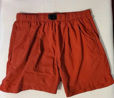 VTG 80’s Jockey Rust Swim Trunks - Mens Size (M) - w/ Pockets - Front Buckle - Image 1 of 4