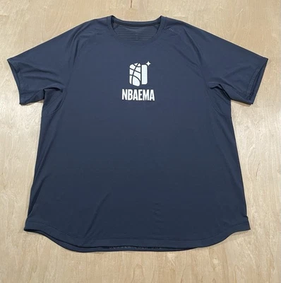 Lululemon Men’s T Shirt NBAEMA Logo Short Sleeve Size 2XL Navy Blue - Image 1 of 4