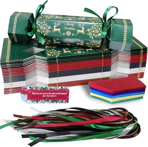 PopManko 30 Packs Christmas Crackers, Make Your Own Christmas Crackers Kit, Diy - Picture 1 of 7