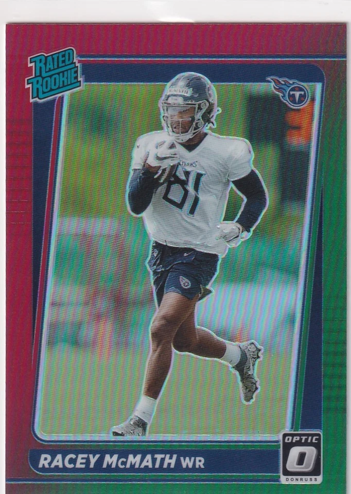 2021 OPTIC PRIZMS RED GREEN RC RACEY MCMATH TITANS RATED ROOKIE BZ-2116 - Image 1 of 1