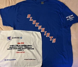 MAGLIA NY RANGERS SGA XL RALLY TOWEL NHL STANLEY CUP PLAYOFFS NO QUIT BLUESHIRT - Foto 1 di 9