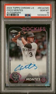 2024 Topps Chrome Logofractor Coco Montes PSA 10 GEM MT RC Autograph - Picture 1 of 3