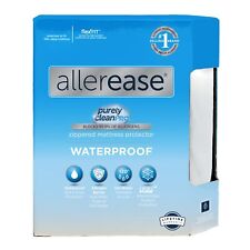 AllerEase Waterproof Mattress Protector- Queen Size Polyester Zip Allergy Pro...